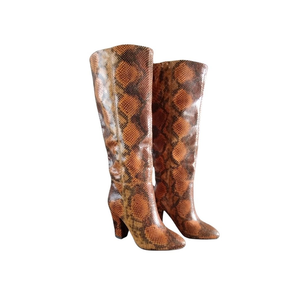 White Mountain Snake Skin Knee High Boot 5M NIB - Picture 2 of 4